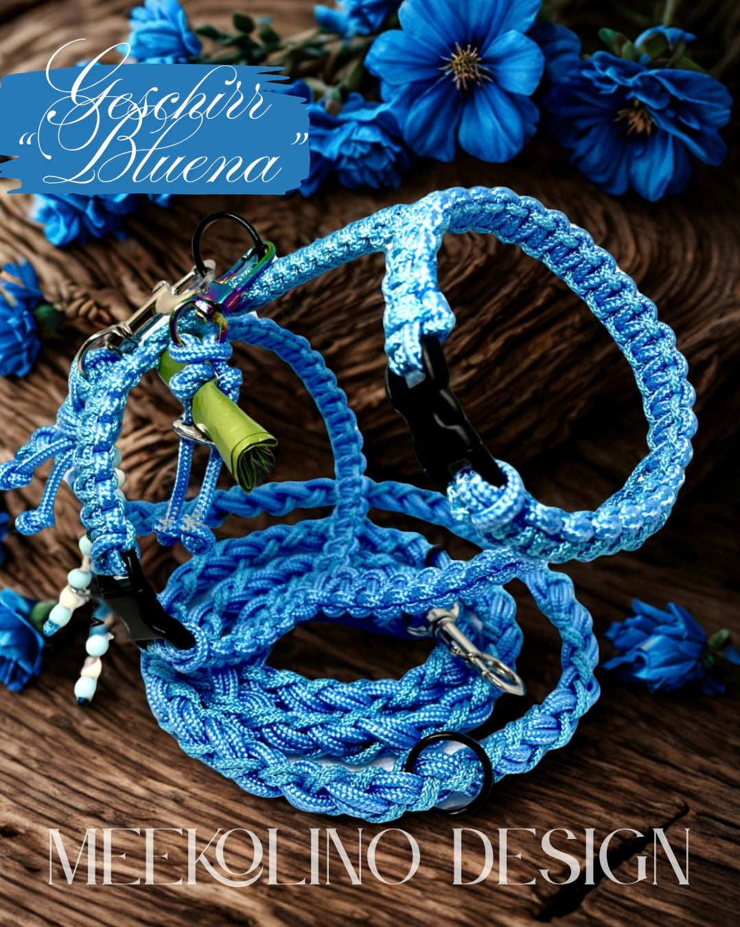 Hunde & Katzen-Geschirr „Blue-na“