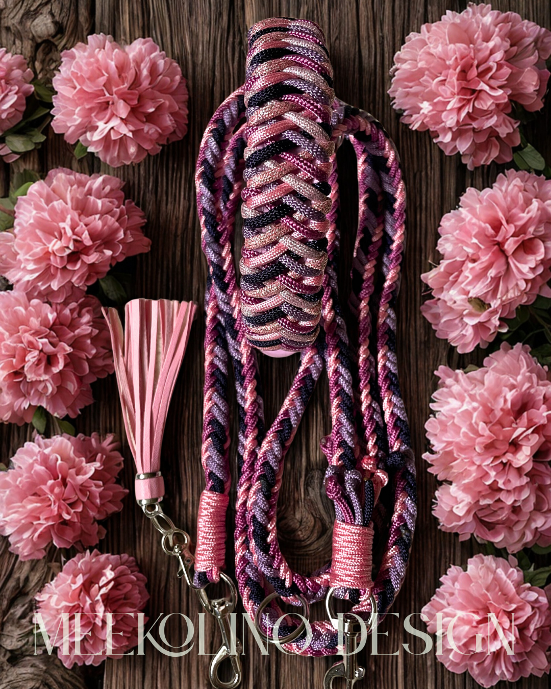 Paracord Set Halsband und Leine „GlitterDream“