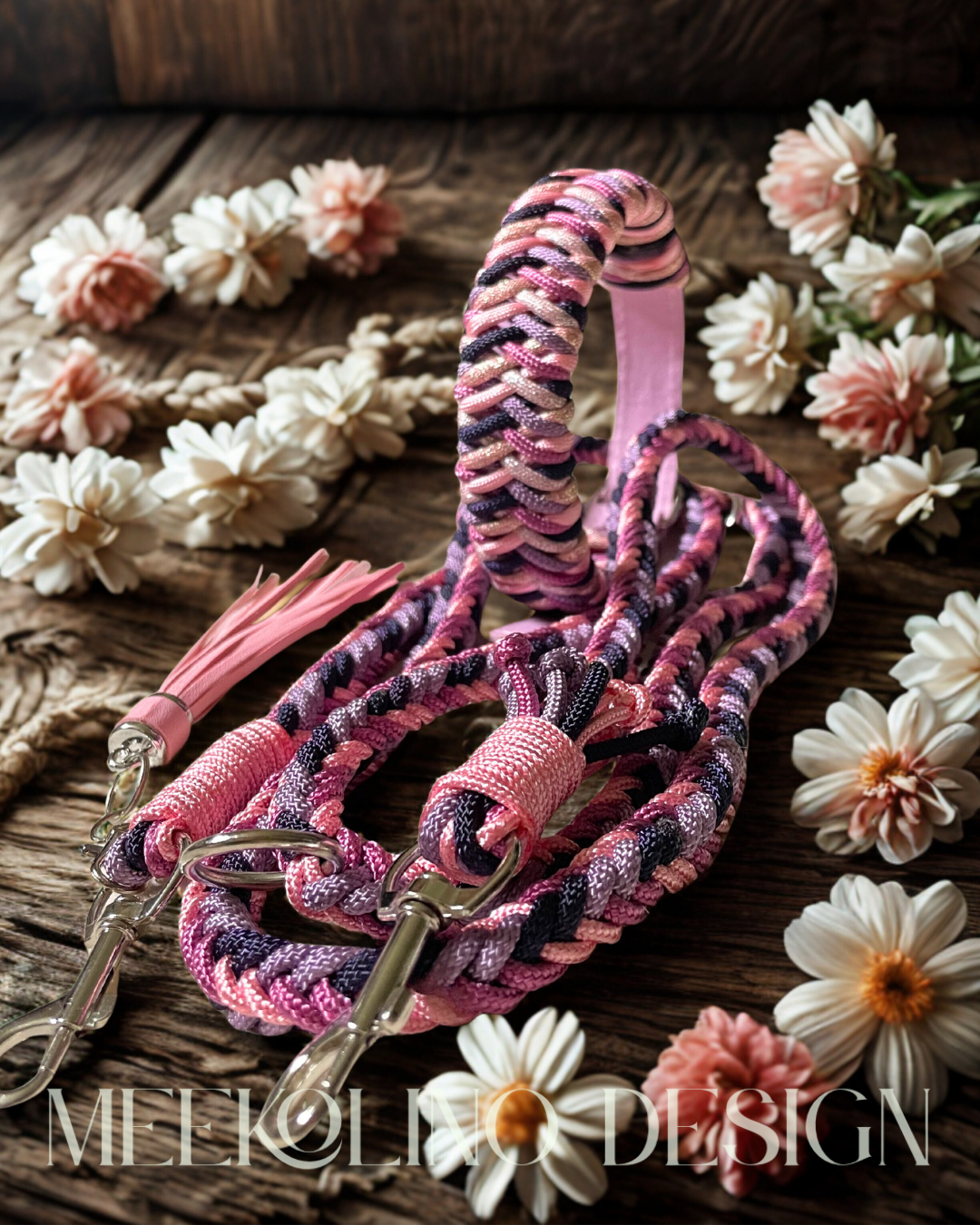 Paracord Set Halsband und Leine „GlitterDream“