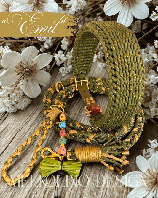 Paracord Set Halsband und Leine „Emil“
