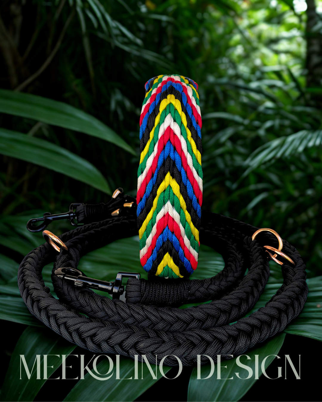 Paracord Set Halsband und Leine „Wakka Wakka“