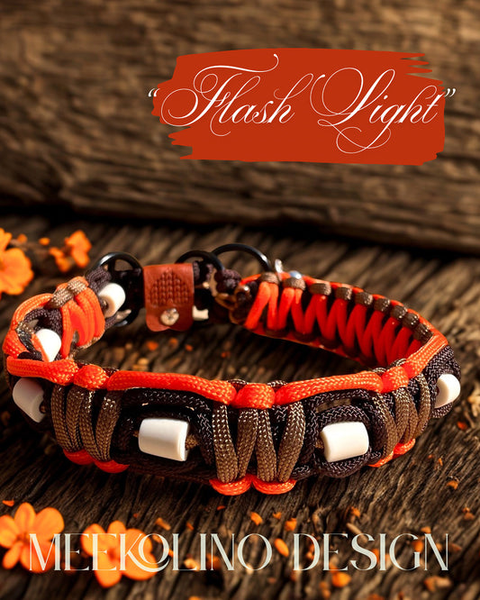 Paracord Anti-Zecken-Keramik-Halsband  „Flash Light“