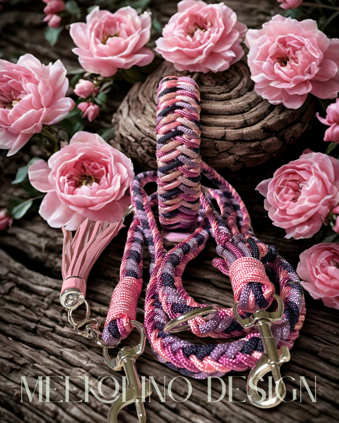 Paracord Set Halsband und Leine „GlitterDream“