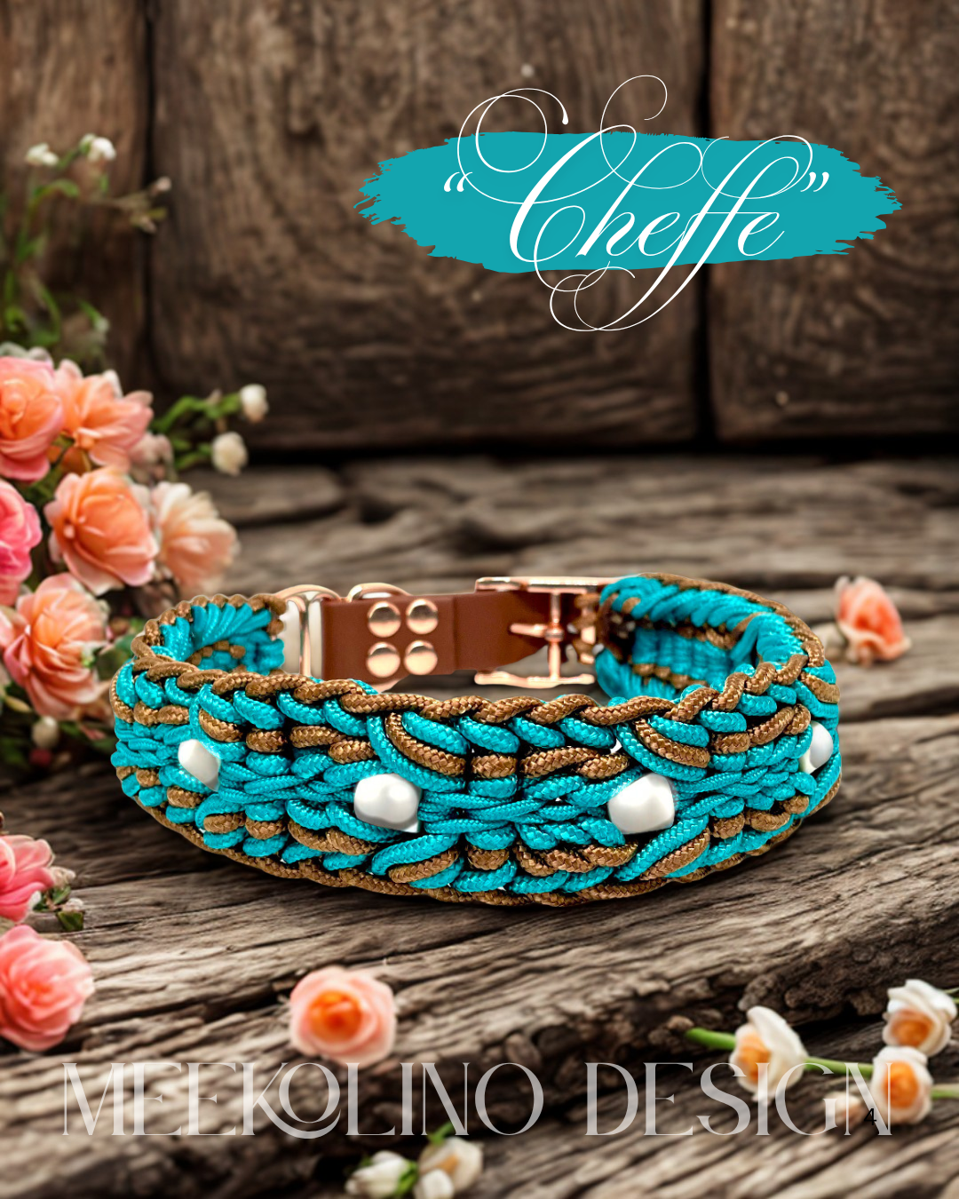 Paracord Anti-Zecken-Keramik-Halsband  „Cheffe“