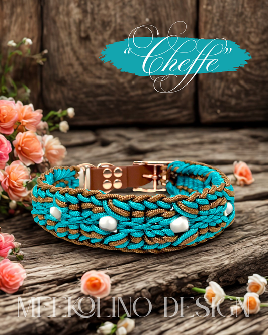 Paracord Anti-Zecken-Keramik-Halsband  „Cheffe“