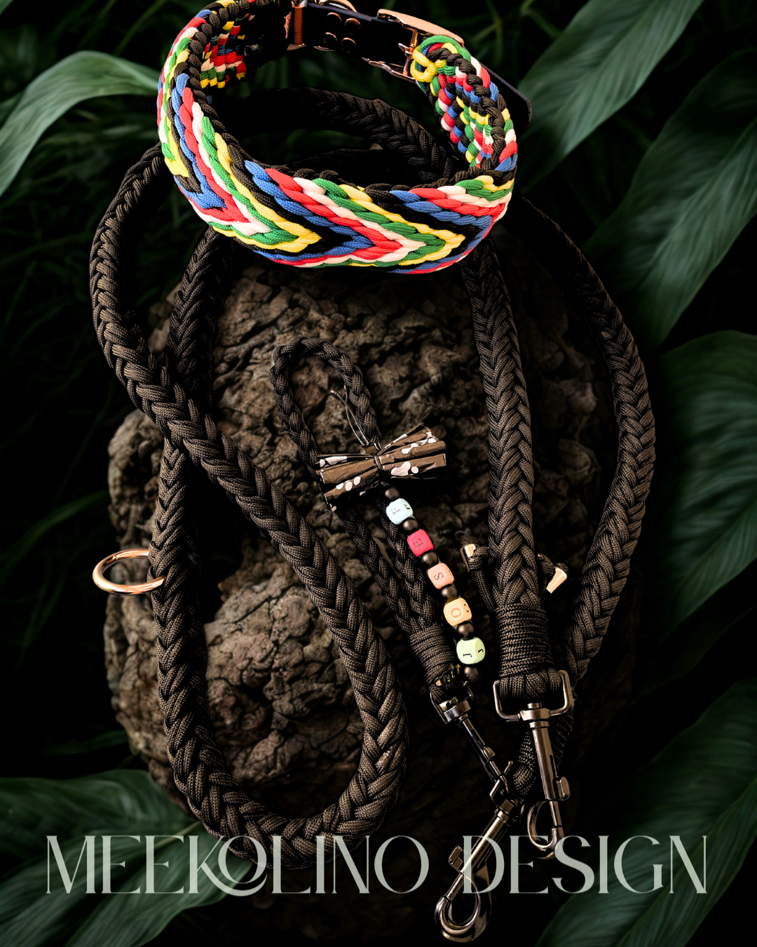 Paracord Set Halsband und Leine „Wakka Wakka“