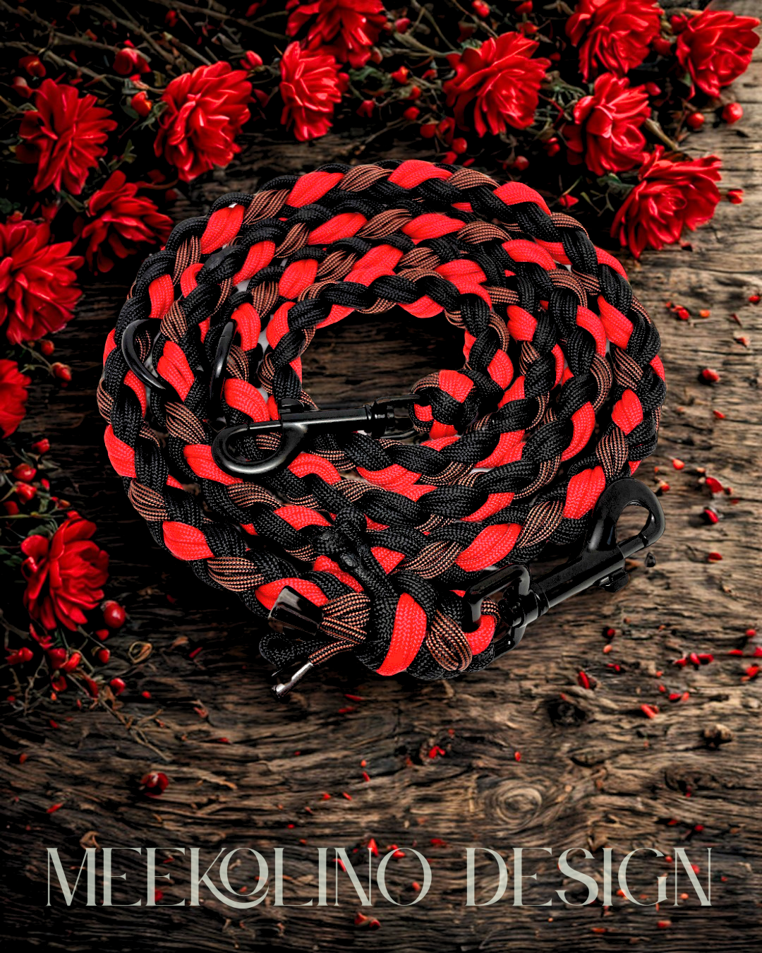 Paracord Set Halsband und Leine „Bow“