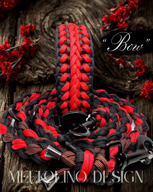 Paracord Set Halsband und Leine „Bow“