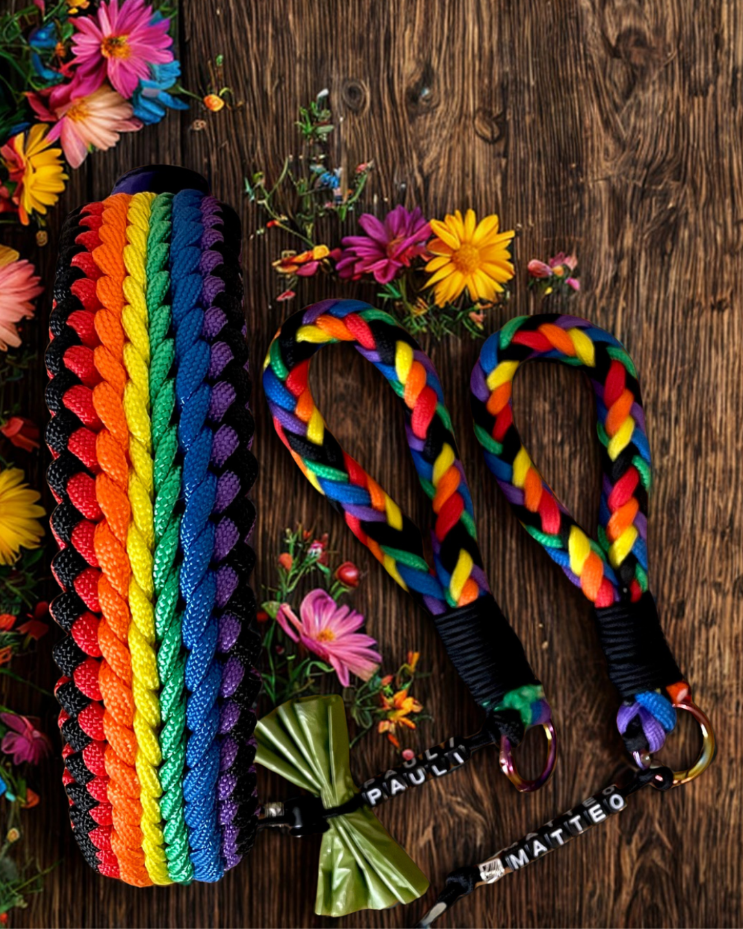 Paracord Halsband „Happy Rainbow“