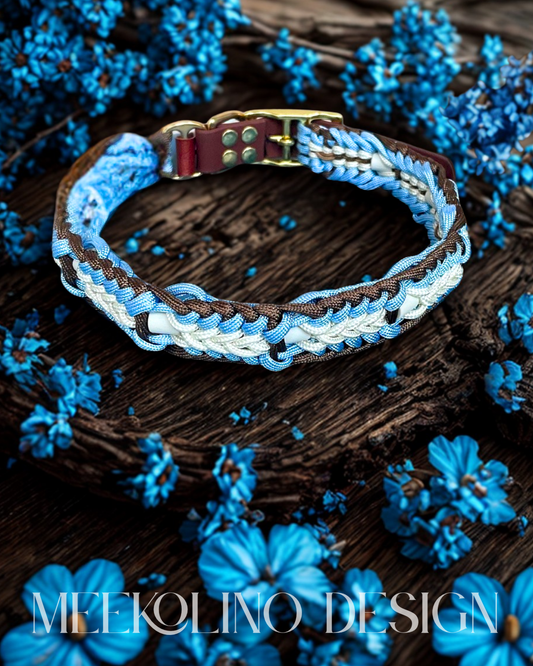 Paracord Anti-Zecken-Keramik-Halsband  „Blue Clyde“