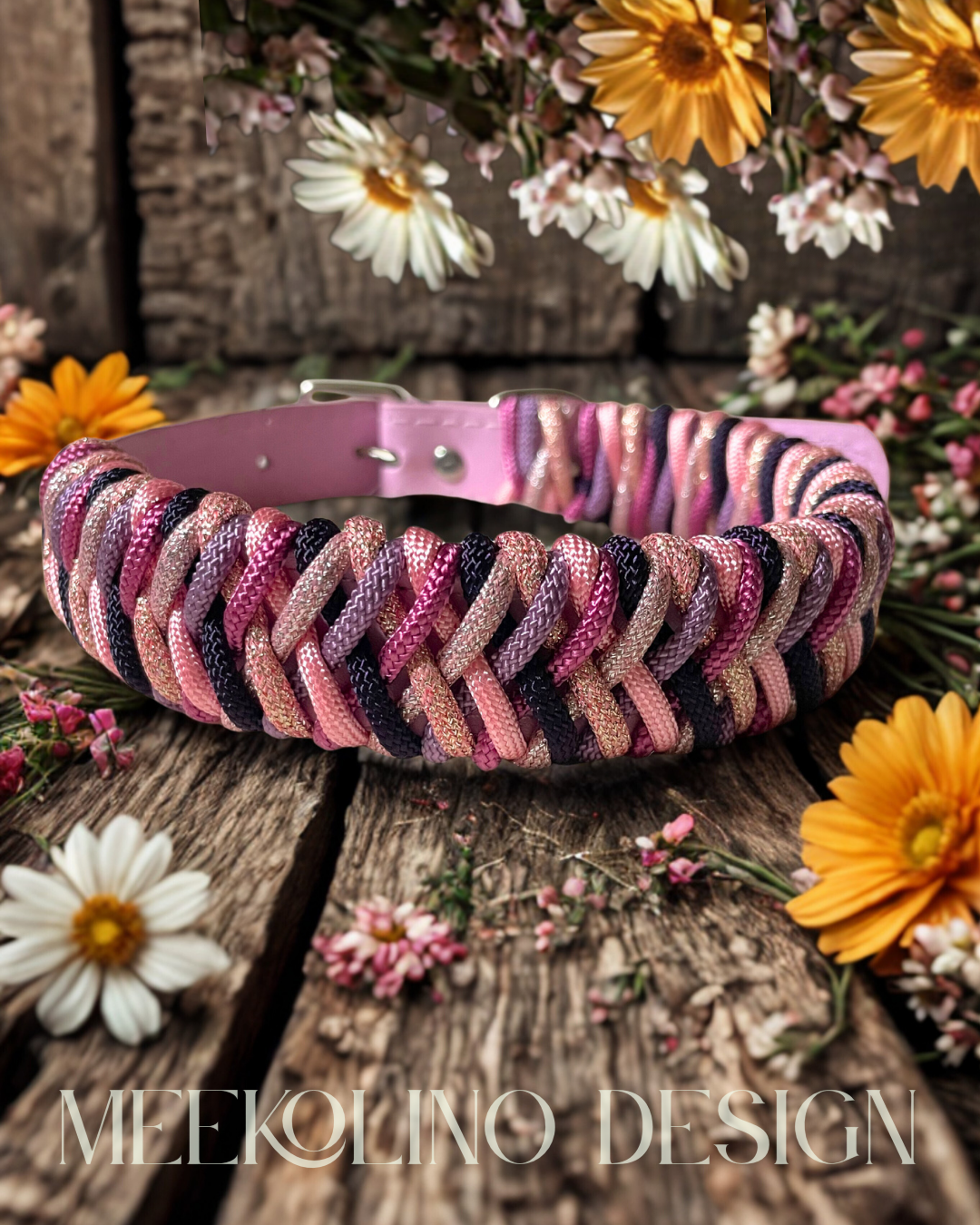 Paracord Set Halsband und Leine „GlitterDream“