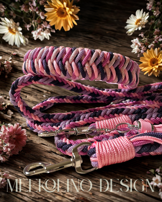Paracord Set Halsband und Leine „GlitterDream“