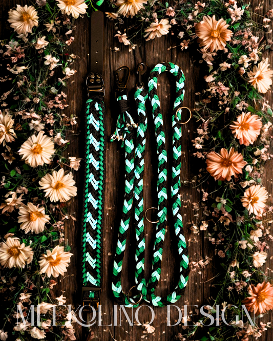 Paracord Set Halsband und Leine „Lights up Piet Pane“