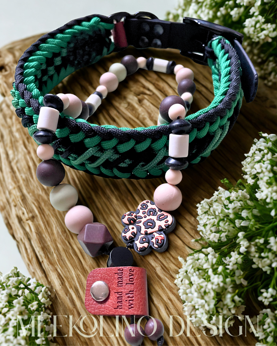 Paracord Set Halsband und Leine „Lights up Piet Pane“
