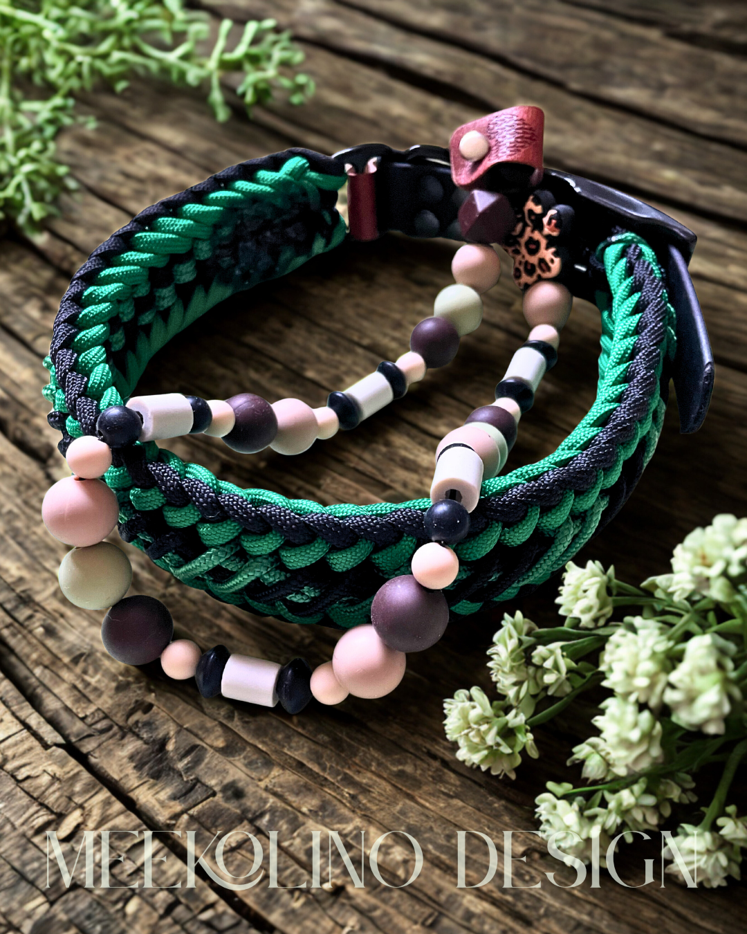Paracord Set Halsband und Leine „Lights up Piet Pane“