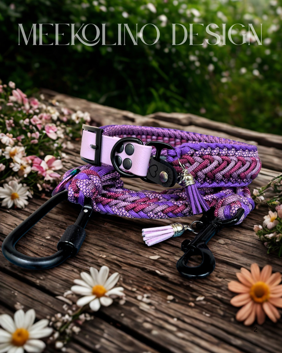 Paracord Set Halsband und Leine „Elise“