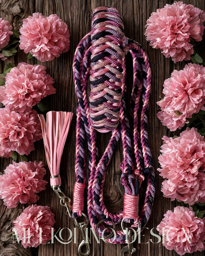 Paracord Set Halsband und Leine „GlitterDream“