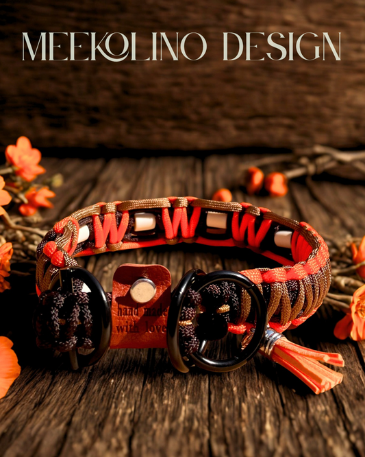 Paracord Anti-Zecken-Keramik-Halsband  „Flash Light“