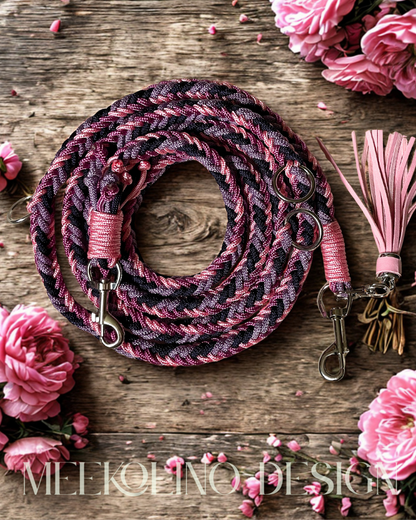 Paracord Set Halsband und Leine „GlitterDream“