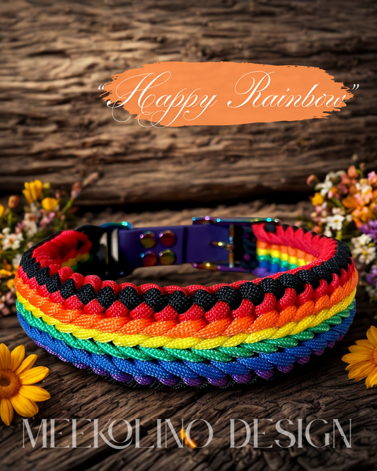 Paracord Halsband „Happy Rainbow“