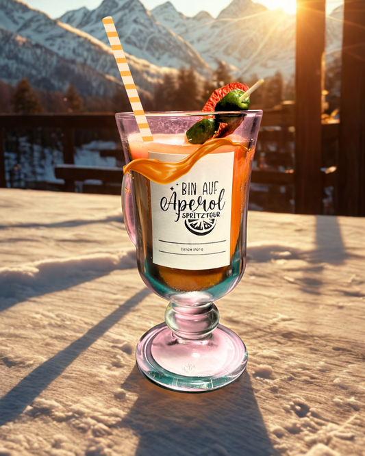 Kerze im Glas „Glühwein & Aperol Spritz“