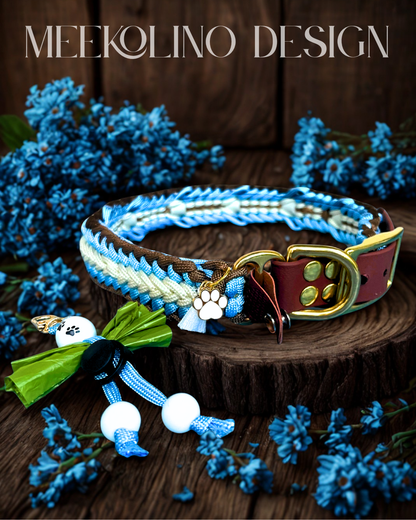 Paracord Anti-Zecken-Keramik-Halsband  „Blue Clyde“